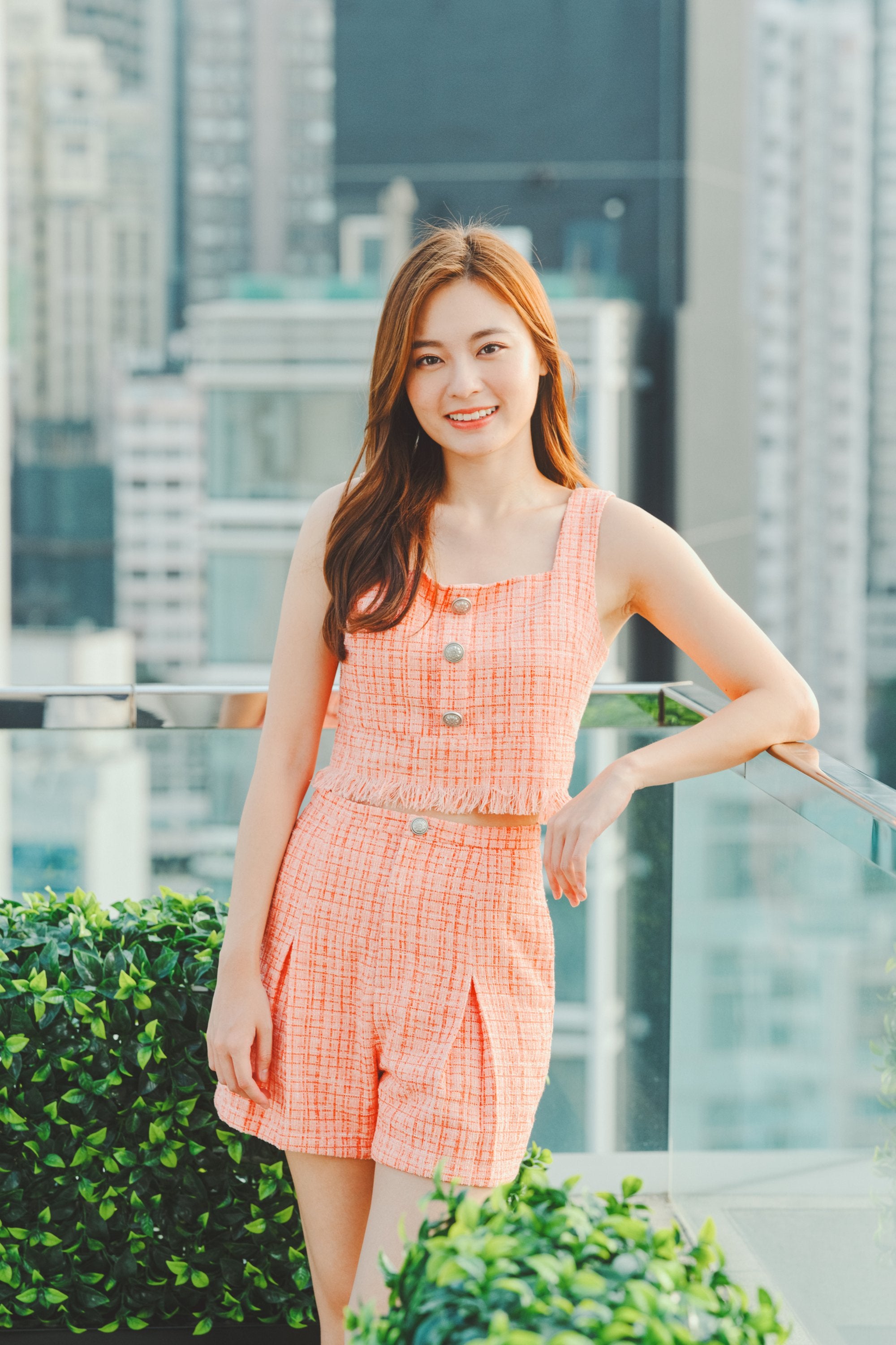 IT MICHAA [イミシャ] Detachable Ribbon Tweed Dress PEARL EMBELLISHED TWEED DRESS｜Motf