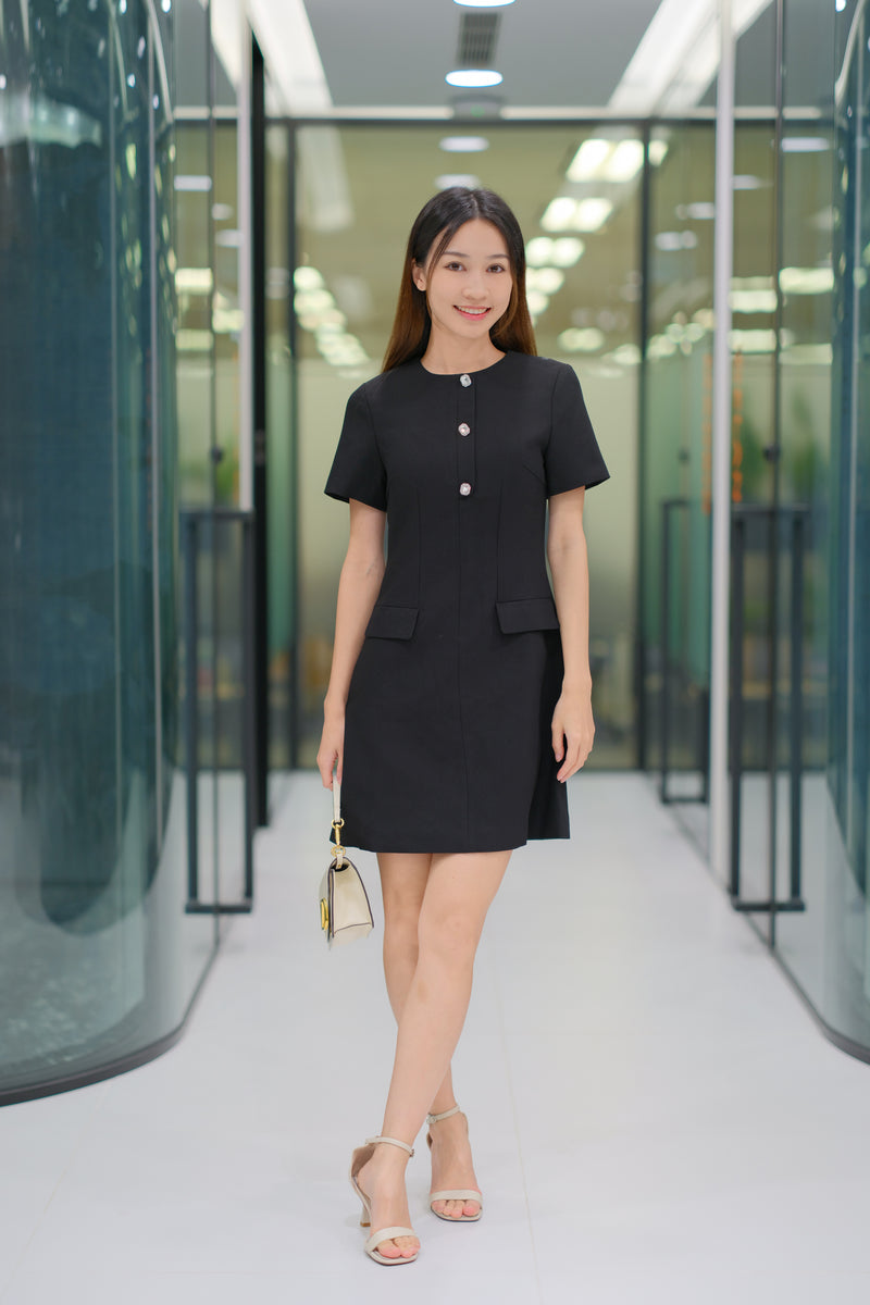 Hanni Black Work Dress – MyAleshia